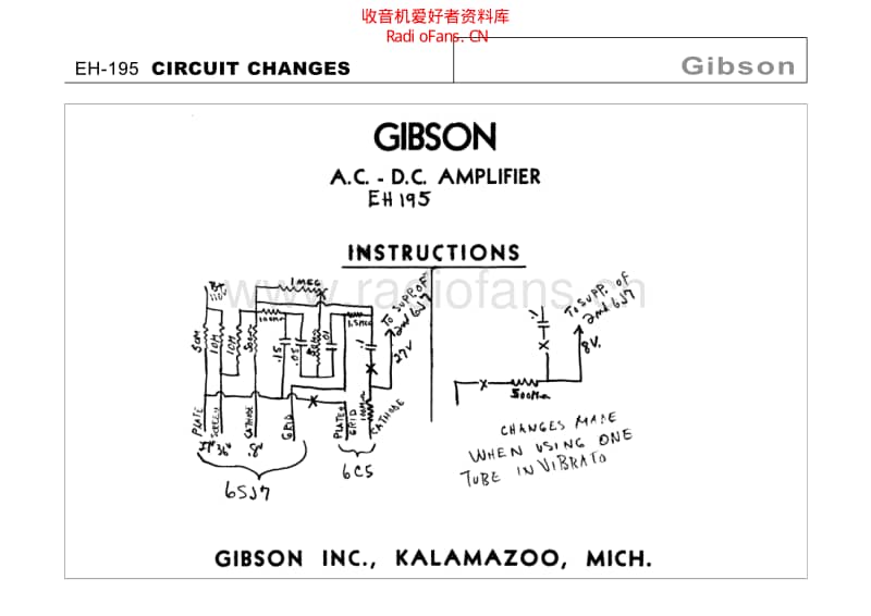 Gibson_eh_195_circuit_changes 电路图 维修原理图.pdf_第1页
