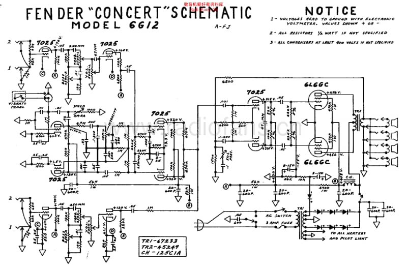 Fender_concert_6g12_schem 电路图 维修原理图.pdf_第1页