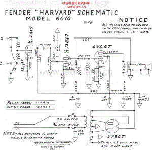 Fender_harvard_6g10_schem_2_ 电路图 维修原理图.pdf