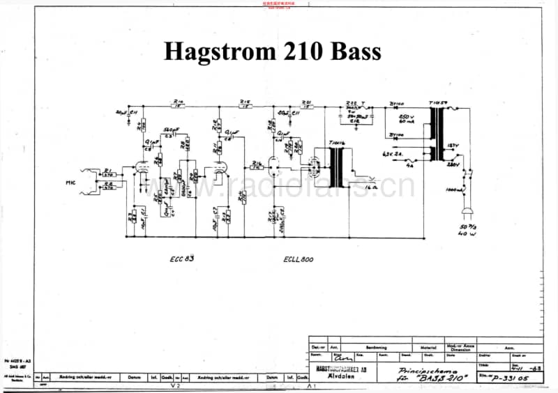 Hagstrom_210 电路图 维修原理图.pdf_第1页
