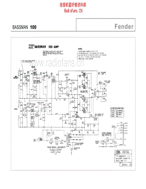 Fender_bassman_100 电路图 维修原理图.pdf