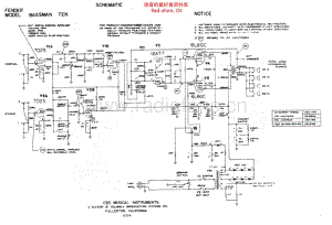 Fender_bassman_10_schem 电路图 维修原理图.pdf