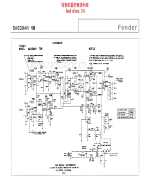 Fender_bassman_10 电路图 维修原理图.pdf