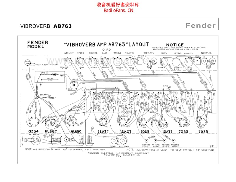 Fender_vibroverb_ab763 电路图 维修原理图.pdf_第1页