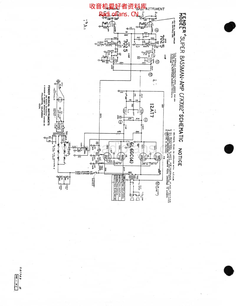 Fender_bassmansuper_cfa7002_schem 电路图 维修原理图.pdf_第1页