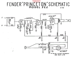 Fender_princeton_5e2_schem 电路图 维修原理图.pdf