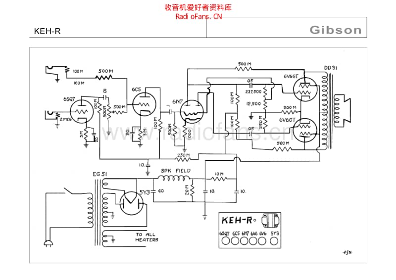 Gibson_keh_r 电路图 维修原理图.pdf_第1页
