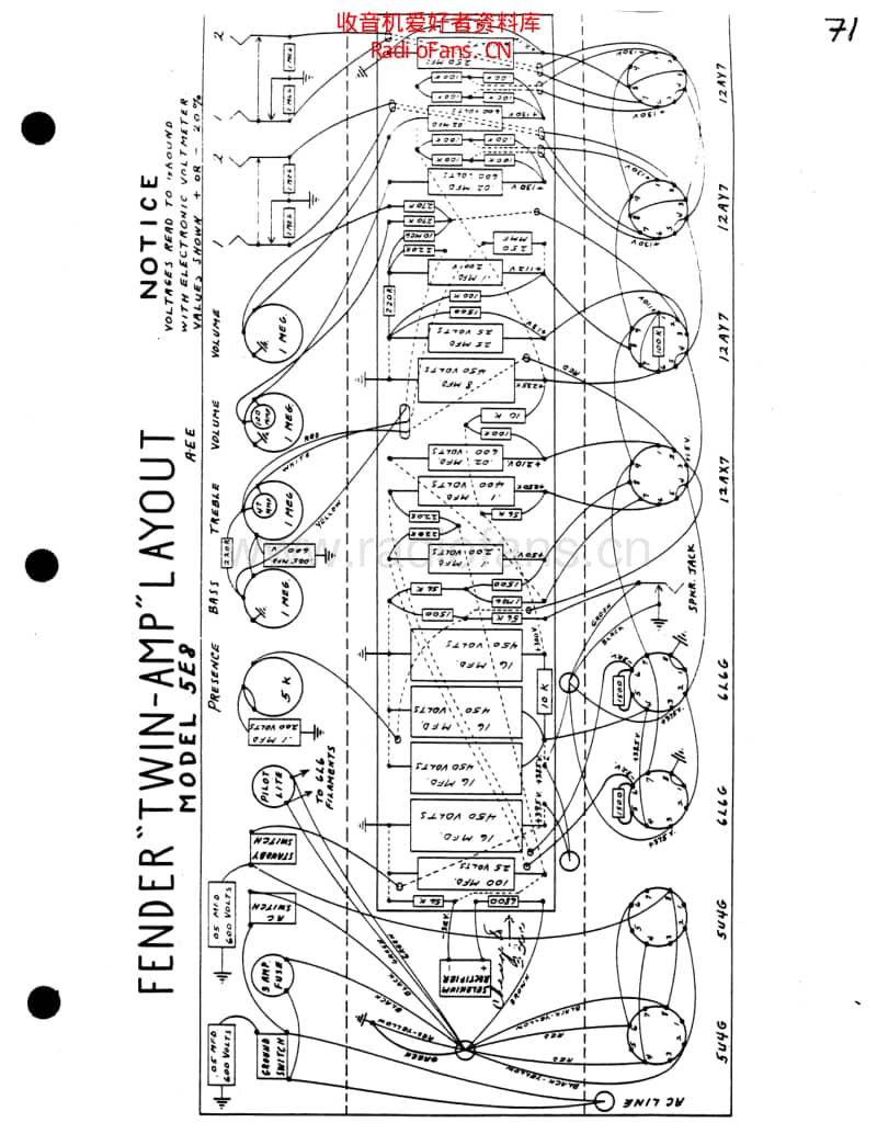 Fender_twin_5e8_2 电路图 维修原理图.pdf_第2页