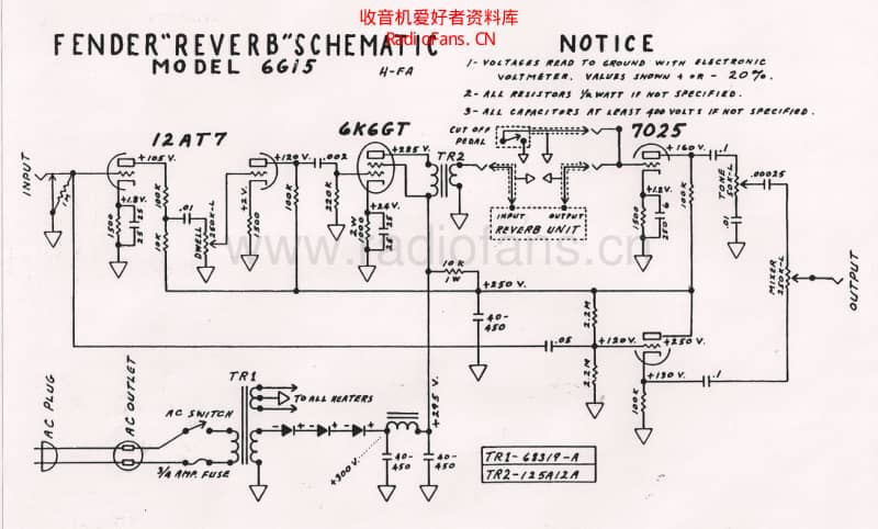 Fender_reverb_6g15_schematic 电路图 维修原理图.pdf_第1页