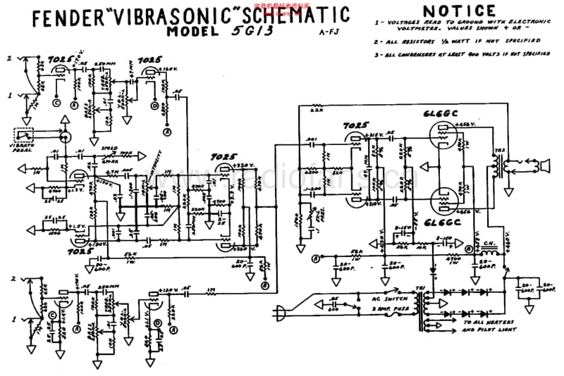 Fender_vibrasonic_5g13_schem 电路图 维修原理图.pdf_第1页