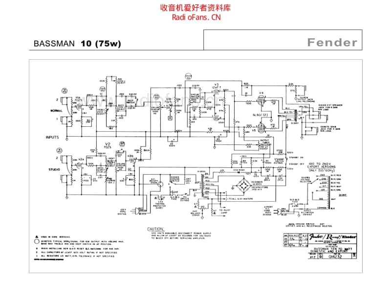 Fender_bassman_10_75w 电路图 维修原理图.pdf_第1页