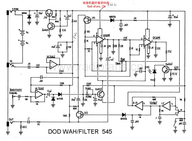 Dod545_wah_filter 电路图 维修原理图.pdf_第1页