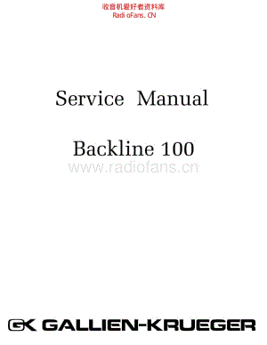 Gallienkrueger_backline100service 电路图 维修原理图.pdf