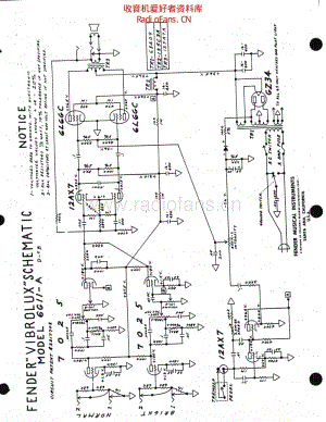 Fender_vibrolux_6g11_a 电路图 维修原理图.pdf