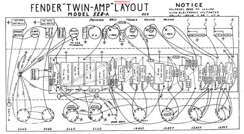 Fender_twin_5e8a_schem 电路图 维修原理图.pdf_第2页