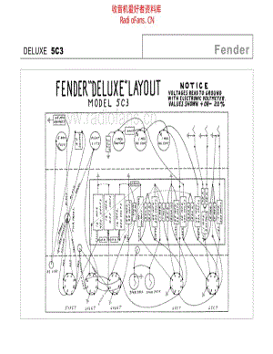 Fender_deluxe_5c3 电路图 维修原理图.pdf