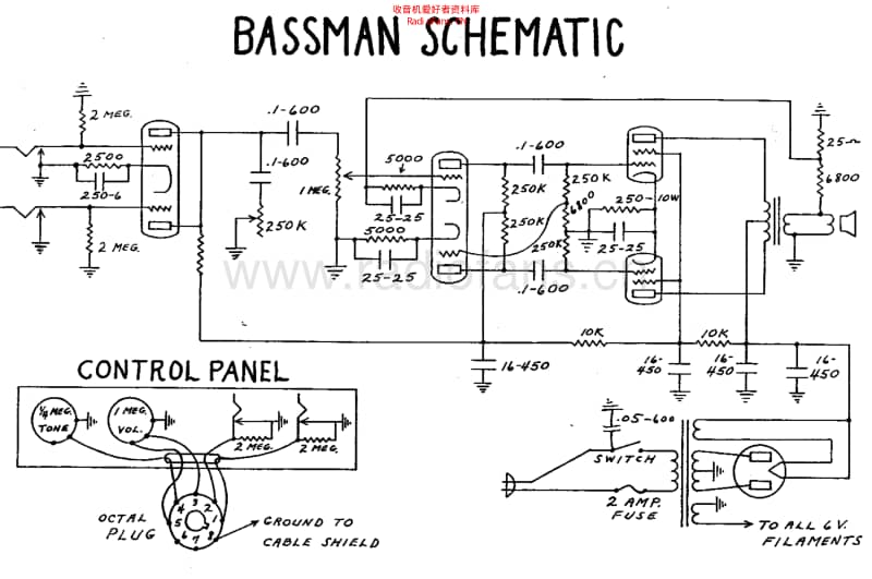 Fender_bassman_5b6_schem 电路图 维修原理图.pdf_第1页