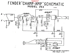 Fender_champ_5e1_schem 电路图 维修原理图.pdf