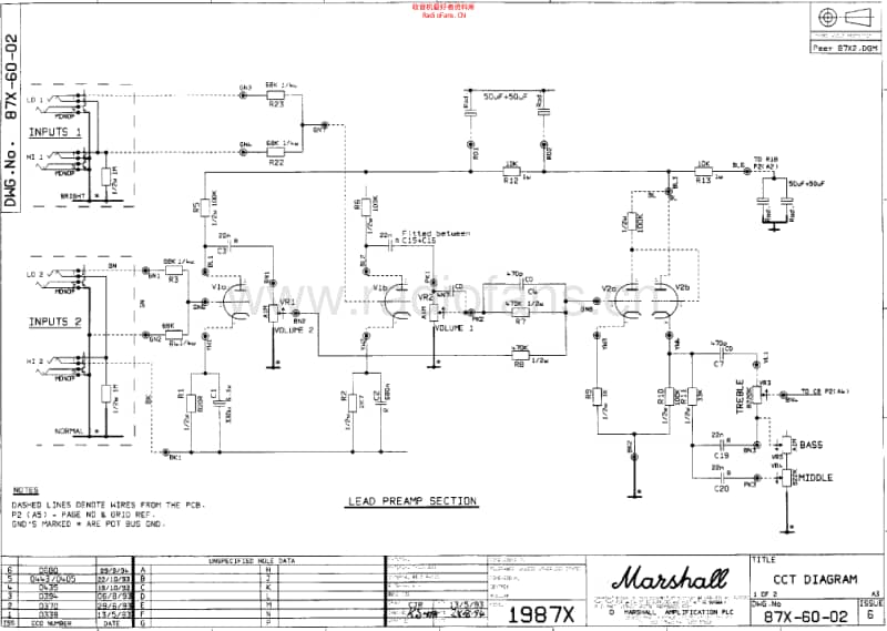 Marshall_plexi_superlead_reissue_50w_1987x 电路图 维修原理图.pdf_第1页