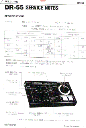 Roland_boss_dr_55_service_manual_vintage_ 电路图 维修原理图.pdf