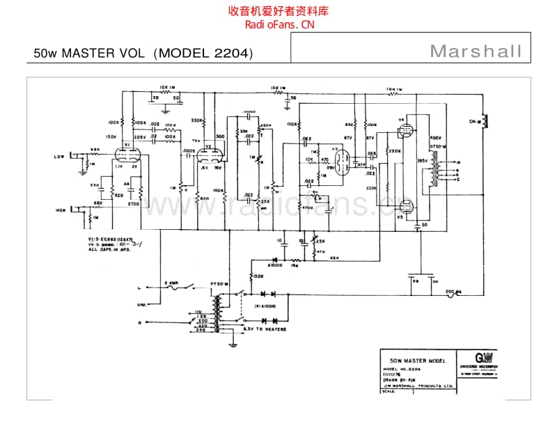 Marshall_50w_master_vol_2204 电路图 维修原理图.pdf_第1页