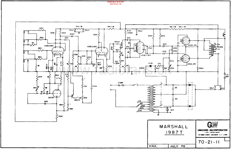 Marshall_jmp_tremolo_50w_1987tu 电路图 维修原理图.pdf_第1页