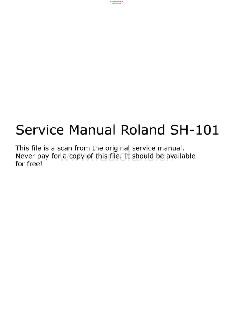 Roland_sh101_service_manual 电路图 维修原理图.pdf_第1页