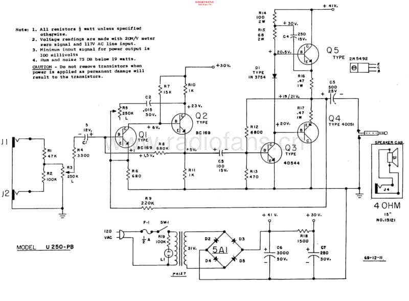Univox250pb 电路图 维修原理图.pdf_第1页