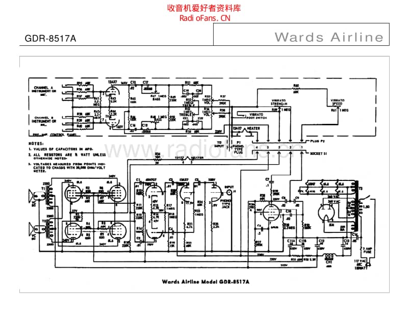 Wards_airline_gdr_8517a 电路图 维修原理图.pdf_第1页