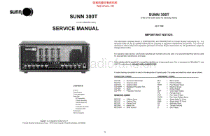 Sunn_300t_service_manual 电路图 维修原理图.pdf