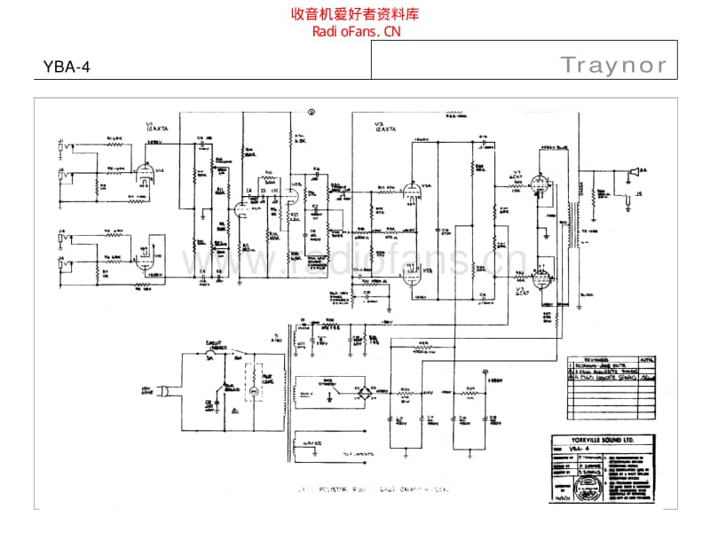 Traynor_yba_4 电路图 维修原理图.pdf_第1页
