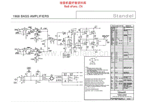 Standel_1968_bass_amplifiers 电路图 维修原理图.pdf