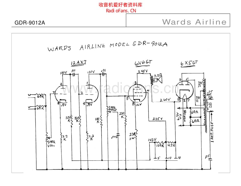 Wards_airline_gdr_9012a 电路图 维修原理图.pdf_第1页