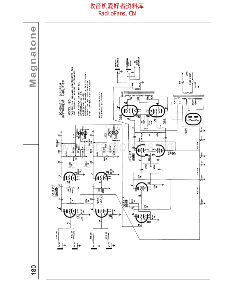 Magnatone_180 电路图 维修原理图.pdf_第1页