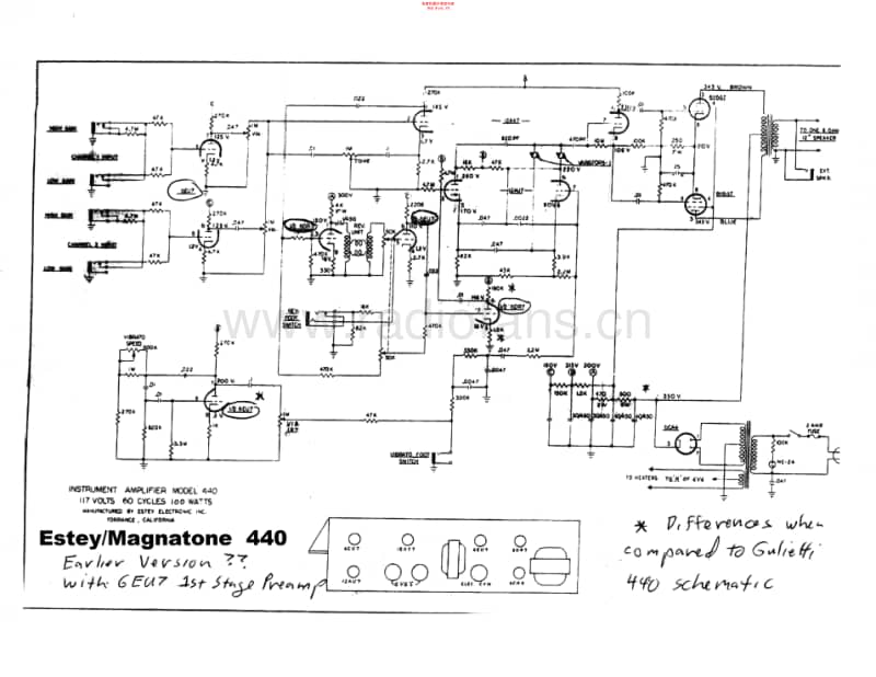 Magnatone_440 电路图 维修原理图.pdf_第1页