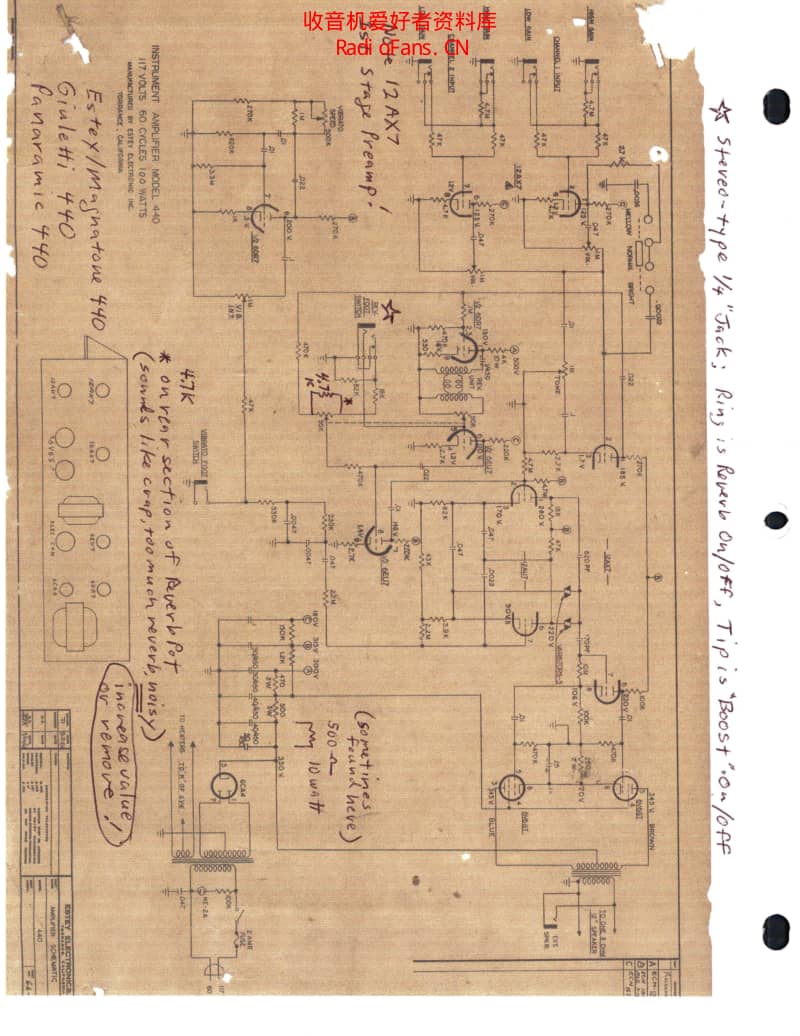 Magnatone_440 电路图 维修原理图.pdf_第3页