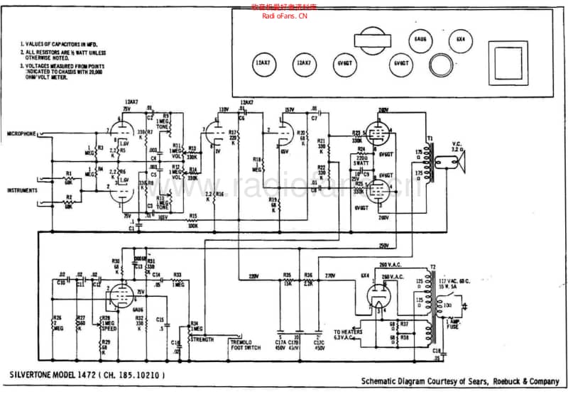 Silvertone1472 电路图 维修原理图.pdf_第1页