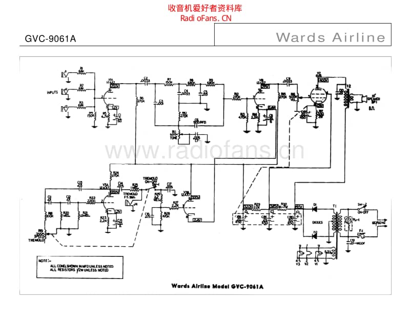 Wards_airline_gvc_9061a 电路图 维修原理图.pdf_第1页