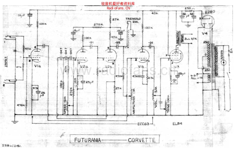 Selmer_futurama_corvette_6w 电路图 维修原理图.pdf_第1页