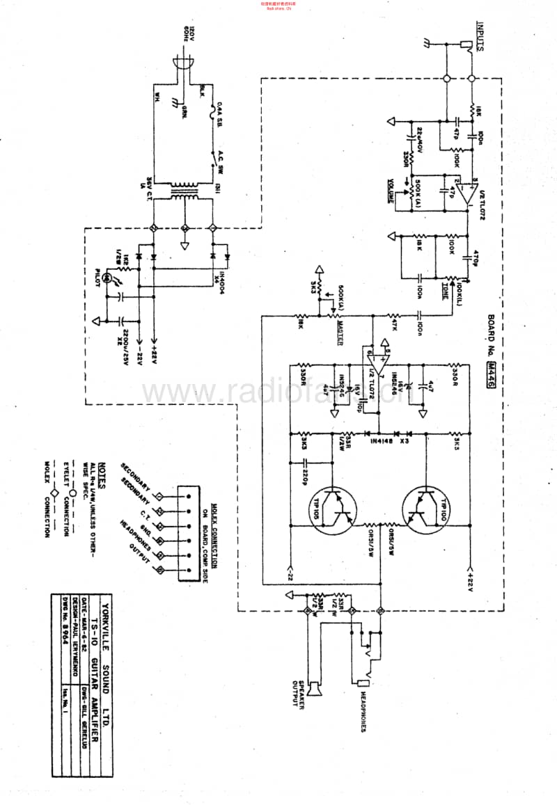 Traynor_guitaramp_ts10 电路图 维修原理图.pdf_第1页