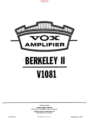 Vox_berkley_ii_v1081 电路图 维修原理图.pdf