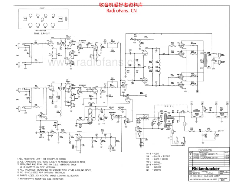 Rickenbacker_b410_b212 电路图 维修原理图.pdf_第1页