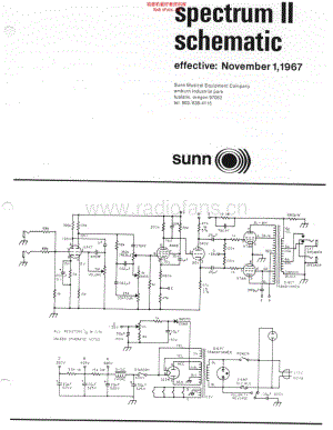 Sunn_spectrum_ii 电路图 维修原理图.pdf