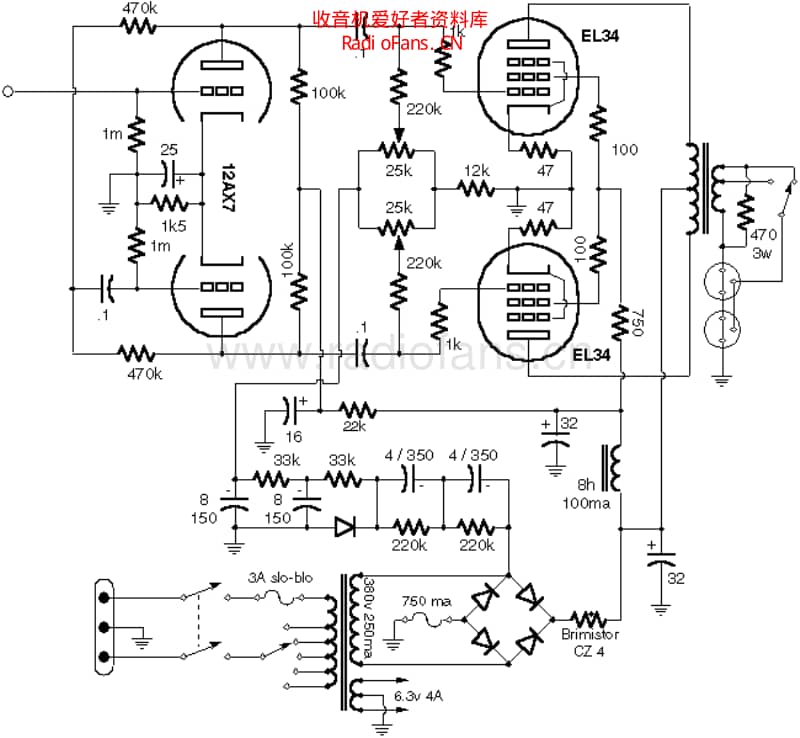Vox_ac50_poweramp 电路图 维修原理图.pdf_第1页