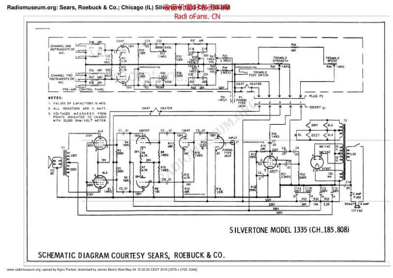 Silvertone_1335 电路图 维修原理图.pdf_第1页