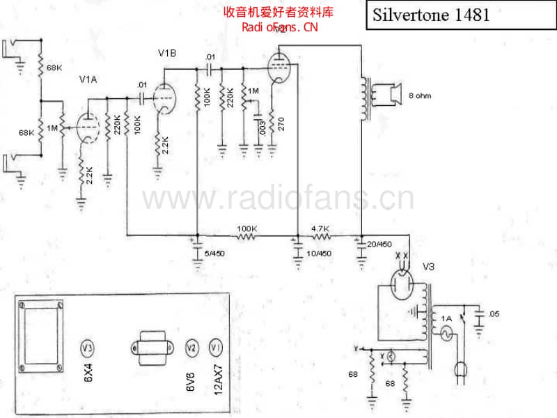Silvertone_1481 电路图 维修原理图.pdf_第1页