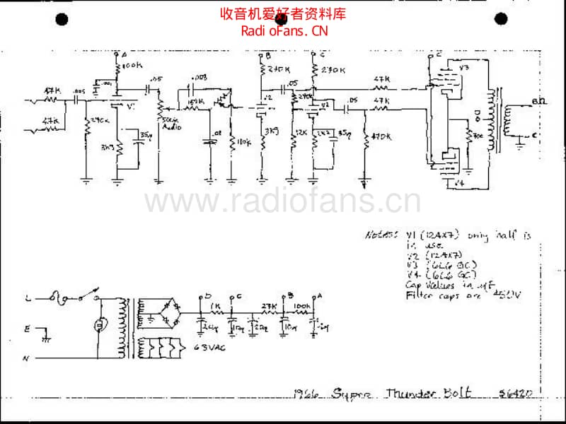 Valco_1966supro6420 电路图 维修原理图.pdf_第1页