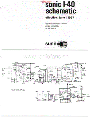 Sunn_sonic_i40 电路图 维修原理图.pdf