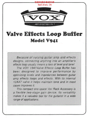 Vox_v941_manual 电路图 维修原理图.pdf