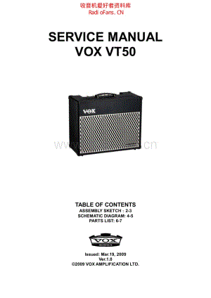Vox_vt50_sm 电路图 维修原理图.pdf